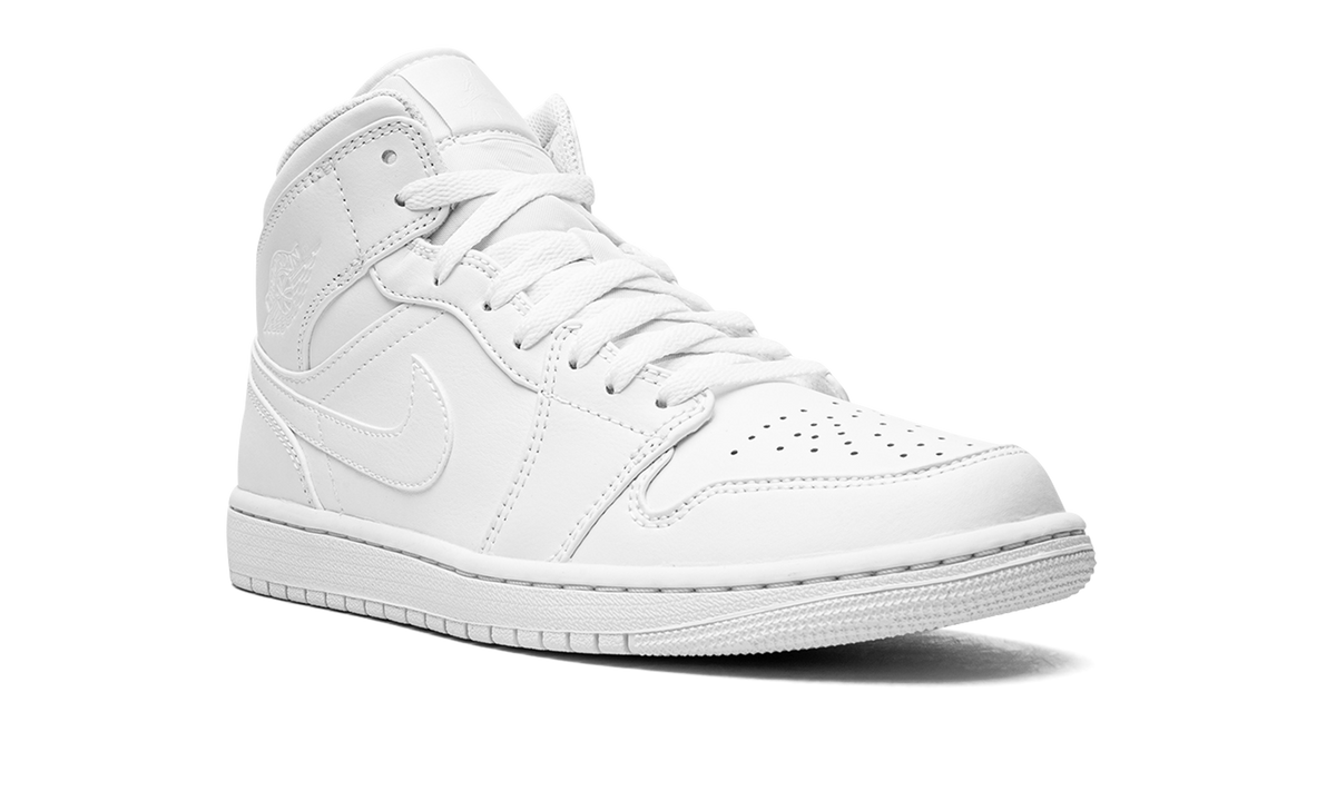 Air Jordan 1 Mid "Triple White" 554724 136