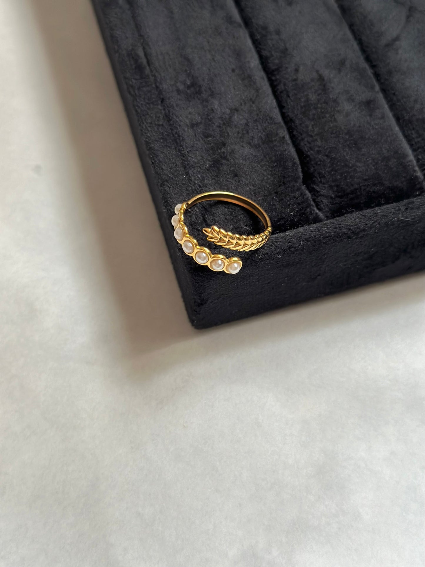 Cross Braided Pearl Ring