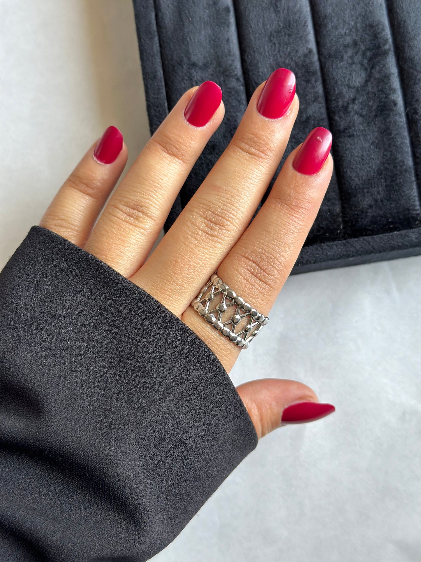 Snurrad Silver Ring