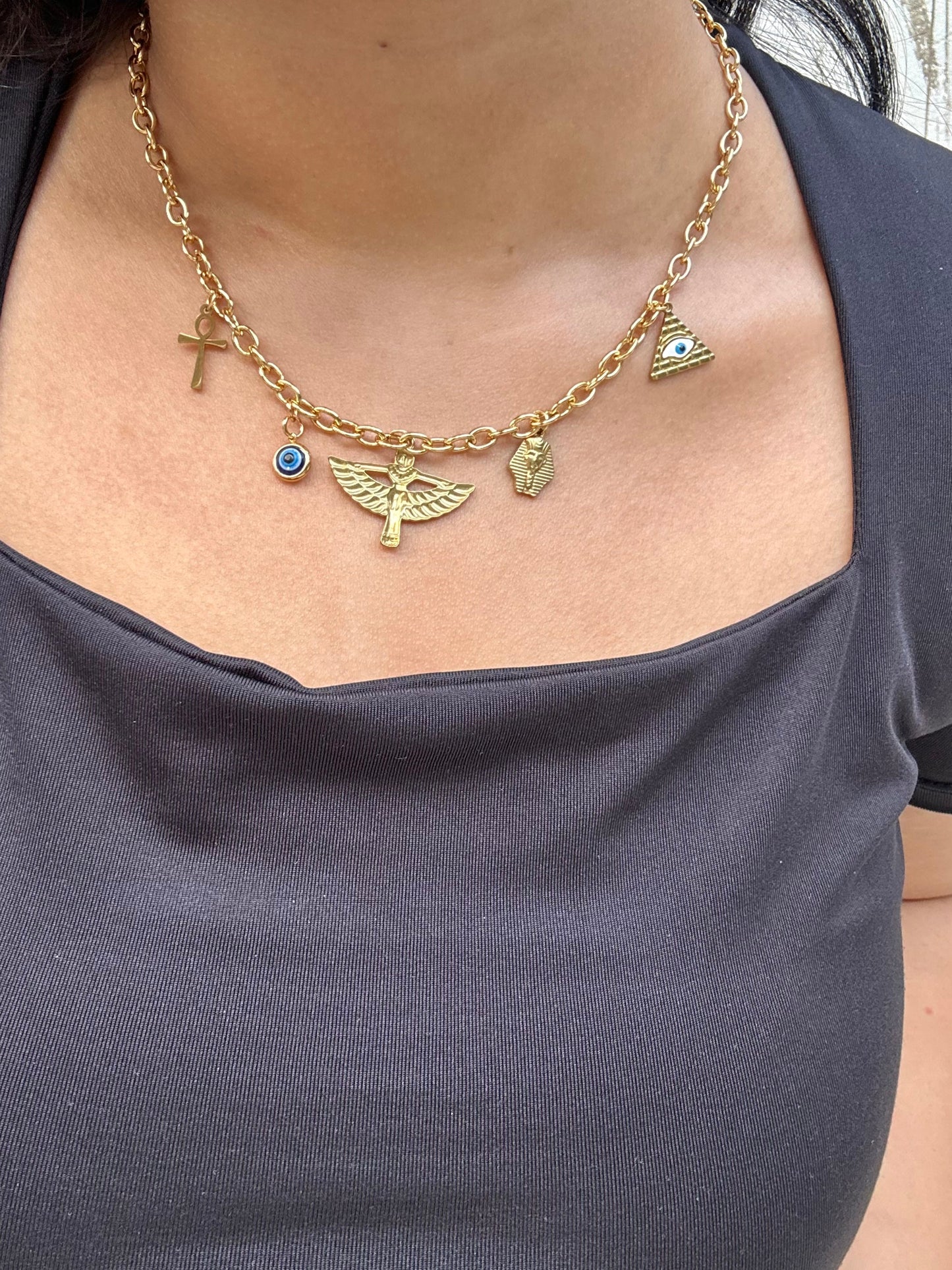 Pyramids Charms Necklace