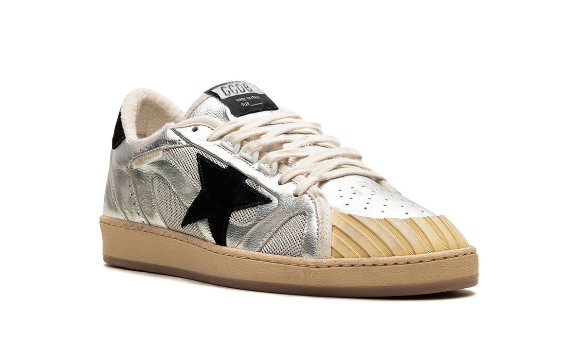 BALL STAR DOUBLE QUARTER WITH WAVES LAMINATED AND NET UPPER SUEDE STAR AND HEEL "SILVER BLACK" GMF00556.F005687.60246