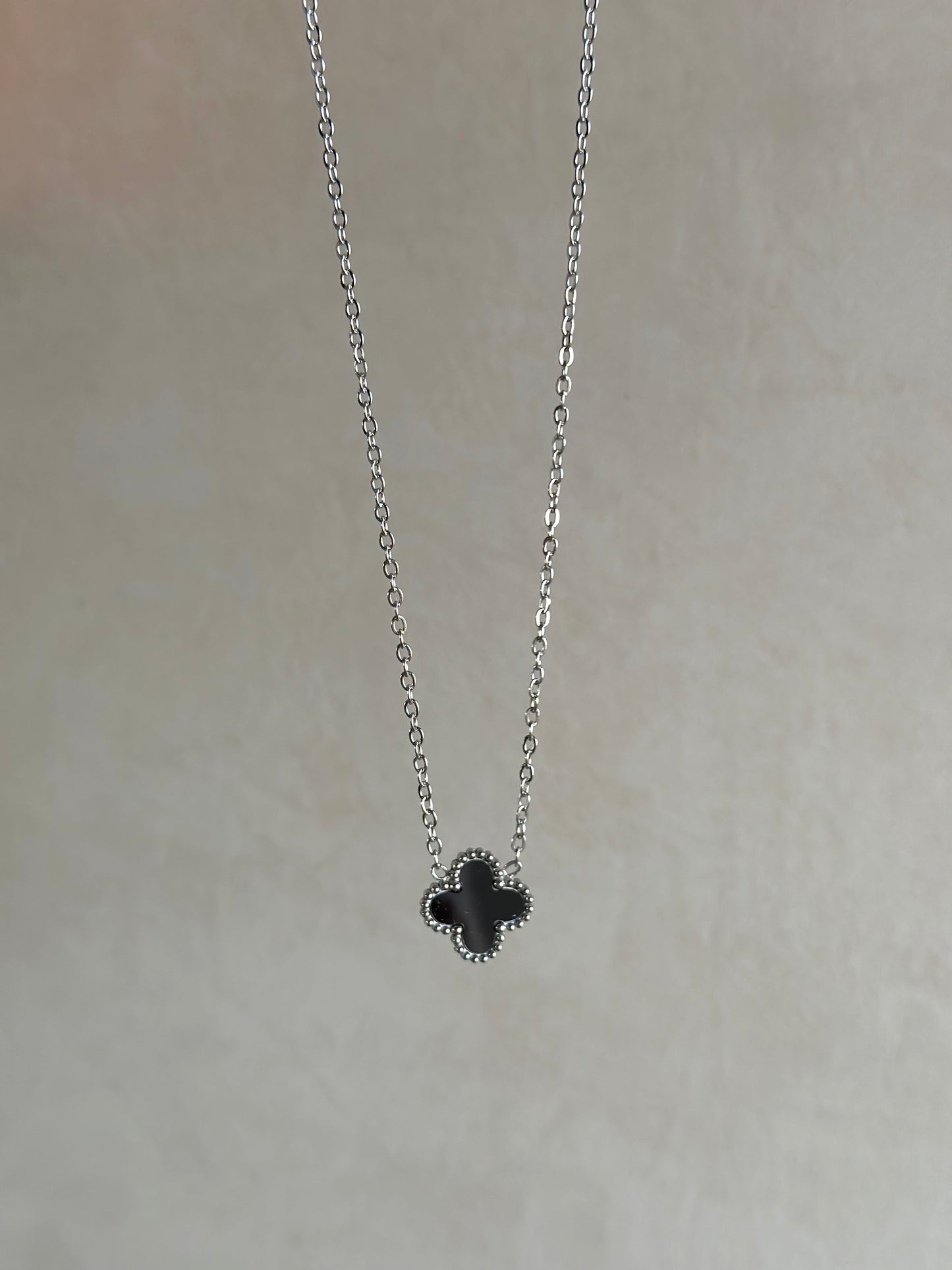 Double sided Vancleef Silver Necklace