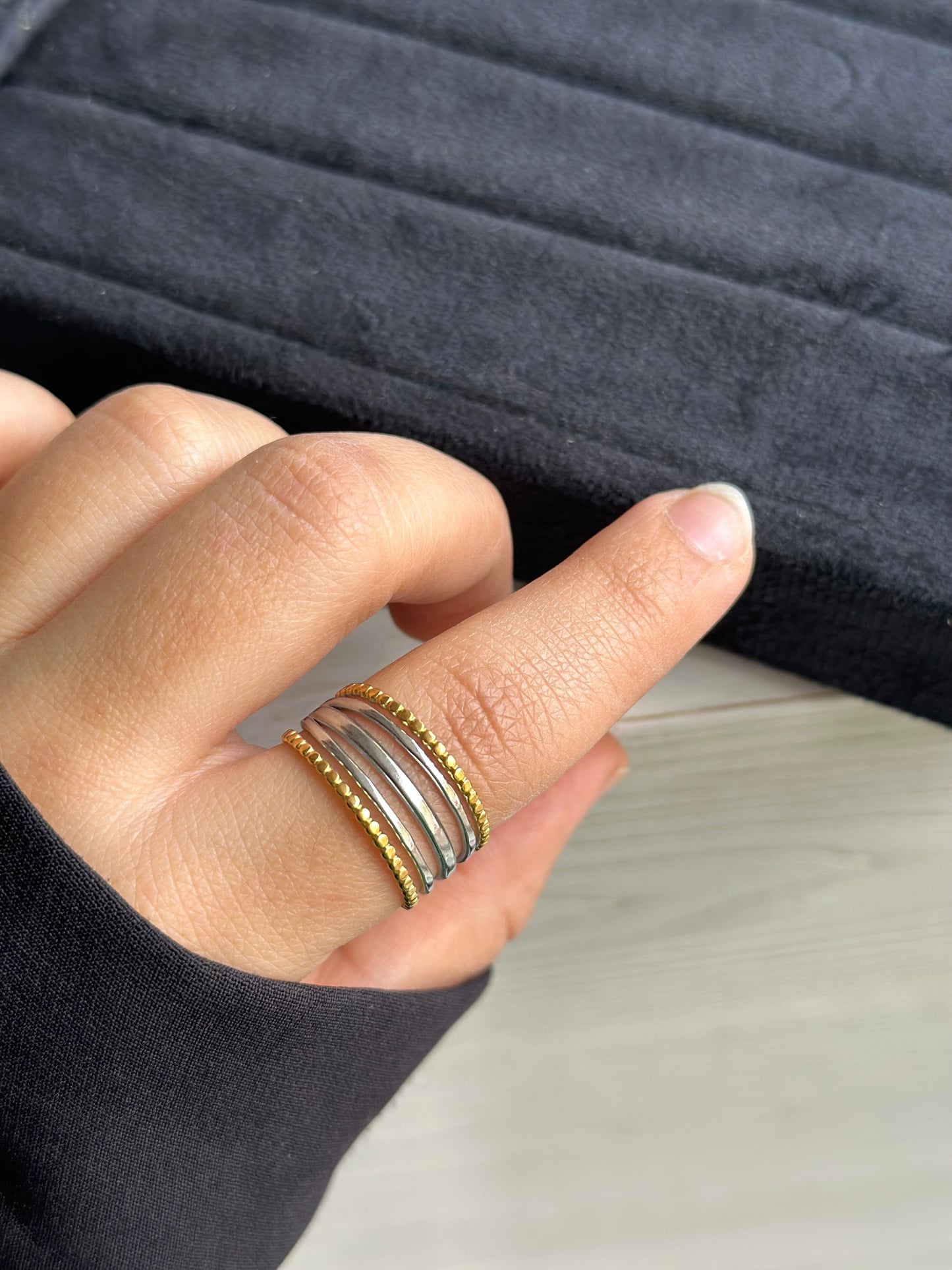 Lines Silver x Gold Ring