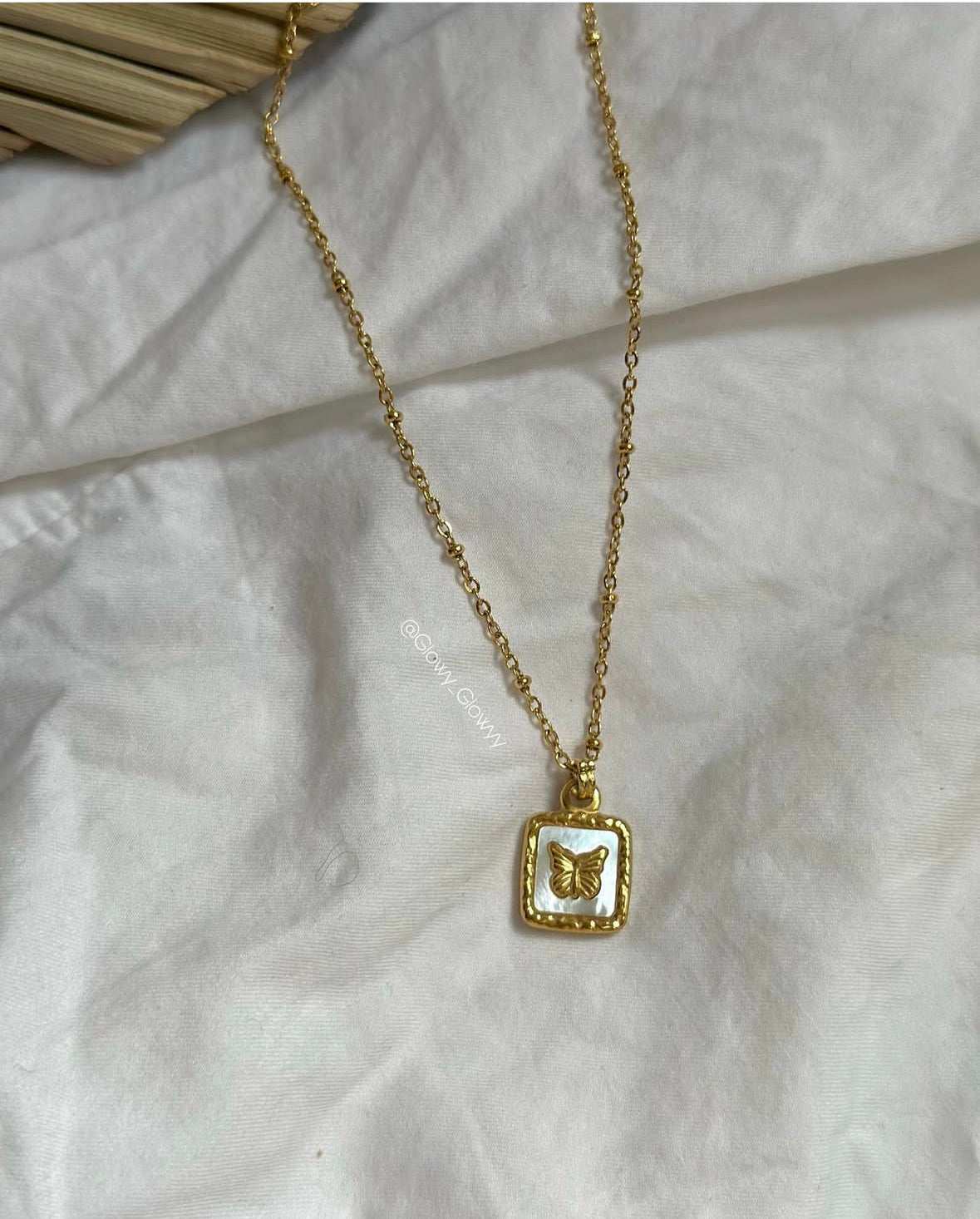 Butterfly Square Necklace