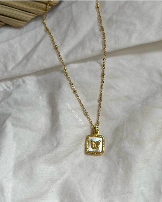 Butterfly Square Necklace