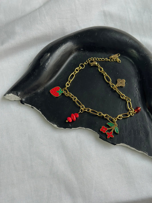 Strawberry Charms Bracelet