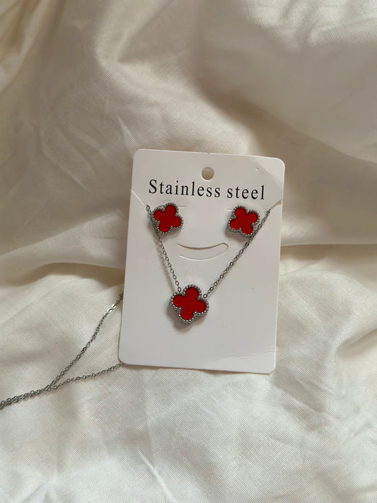 Red silver Vancleef Set