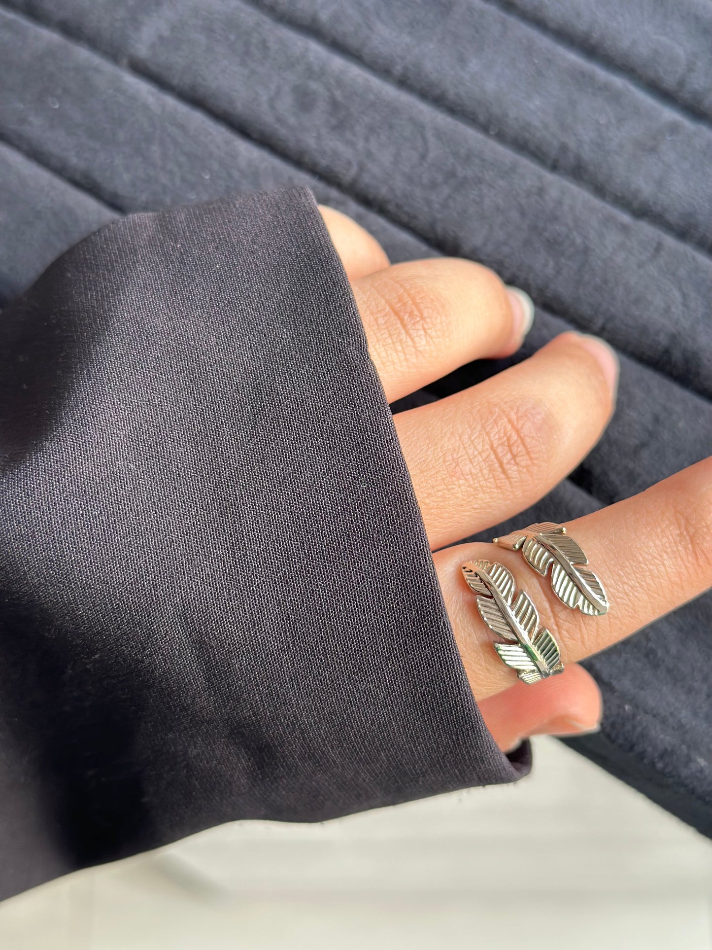 Tree Leaf Silver ring