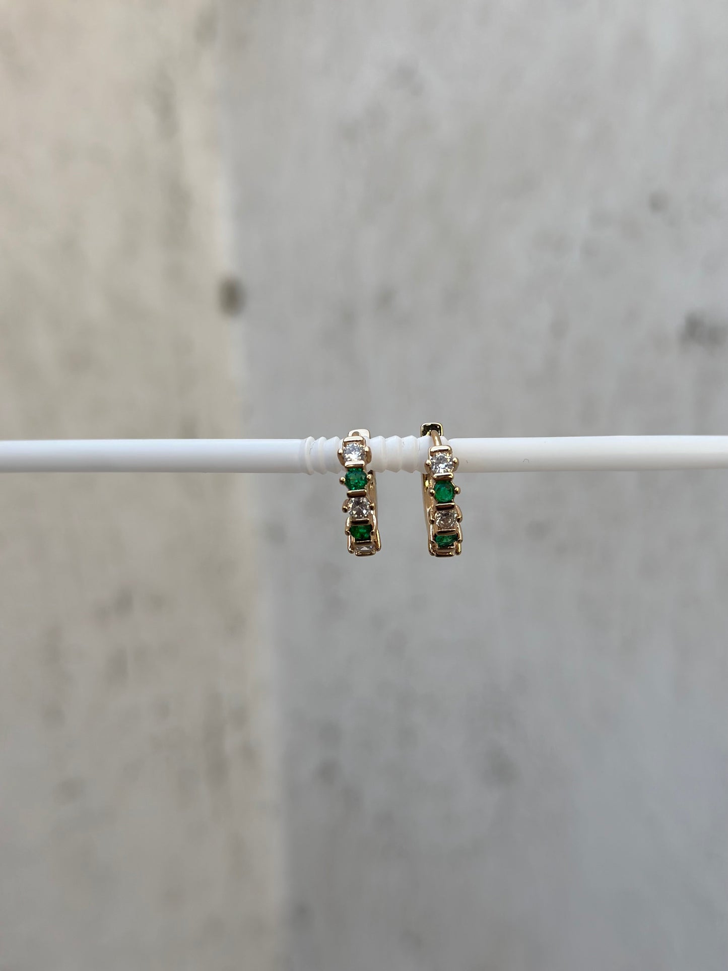 Emerald Ring Earrings