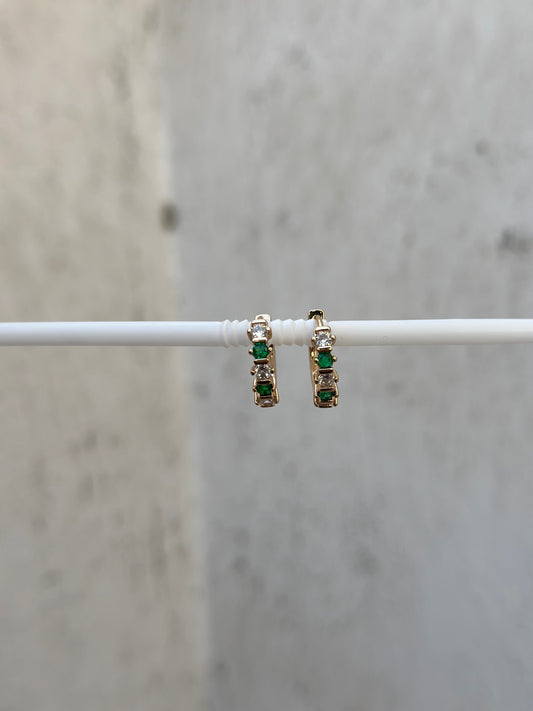 Emerald Ring Earrings