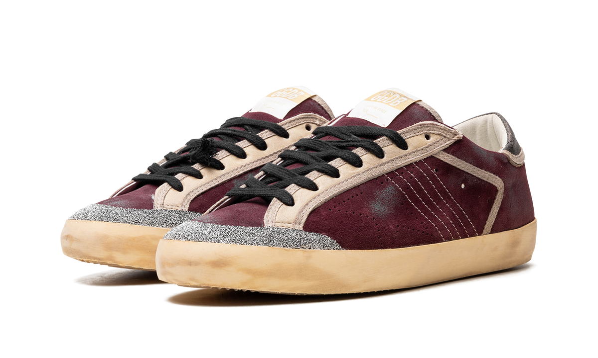 SUPER-STAR PENSTAR SUEDE UPPER CRYSTAL PENSTAR SKATE STAR VINTAGE LEATHER HEEL SIGNATURE FOXING "WINE RED BLACK" GMF00172.F004363.40448