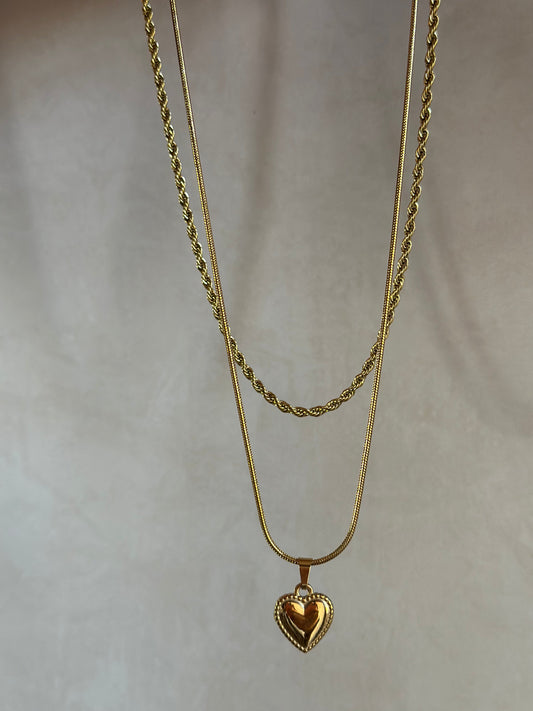 Heart Necklace Set