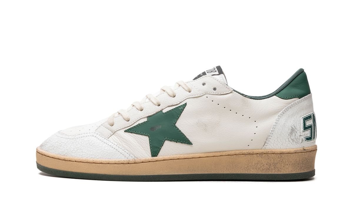 BALLSTAR NAPPA UPPER MATT LEATHER STAR CRACK TOE "WHITE GREEN" GMF00117.F000325.10502