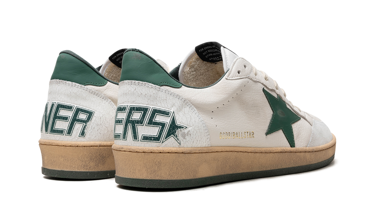 BALLSTAR NAPPA UPPER MATT LEATHER STAR CRACK TOE "WHITE GREEN" GMF00117.F000325.10502