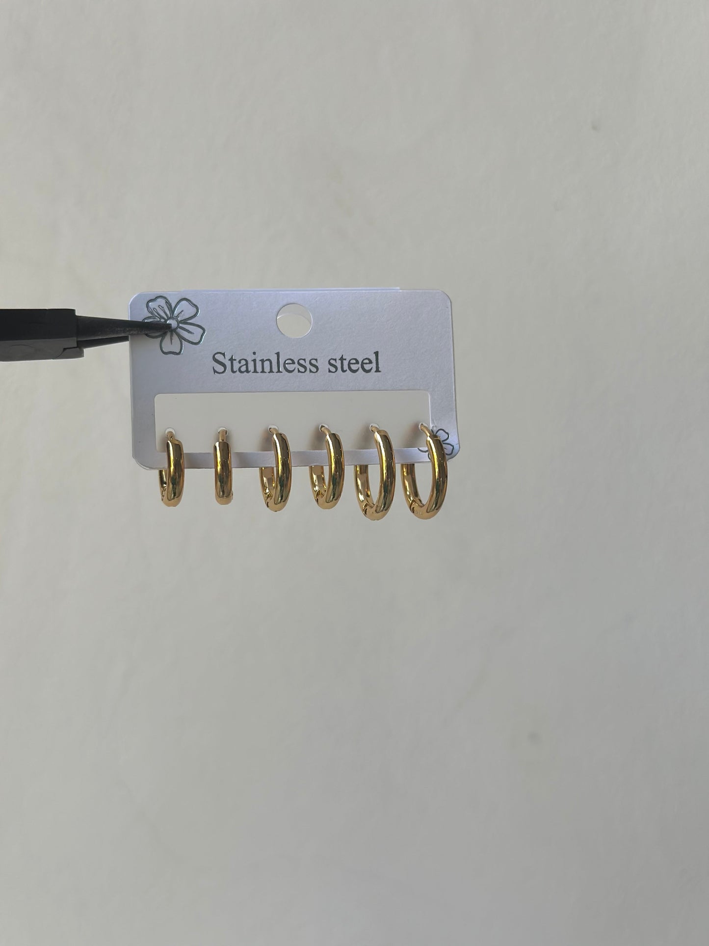 Gold Hoops Earrings Set