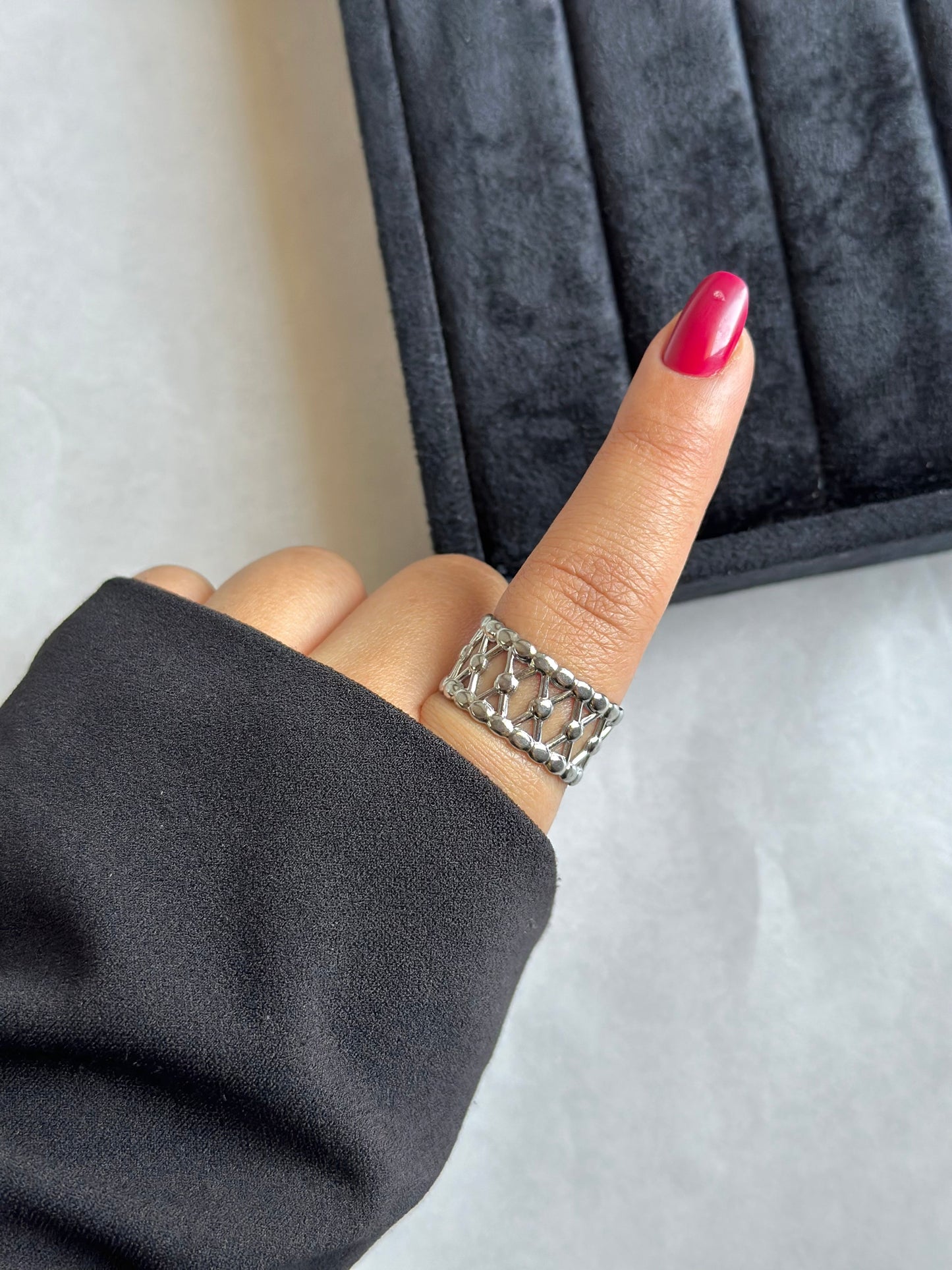 Snurrad Silver Ring