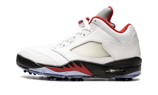 Air Jordan 5 Low Golf "Fire Red - Silver Tongue" CU4523 100