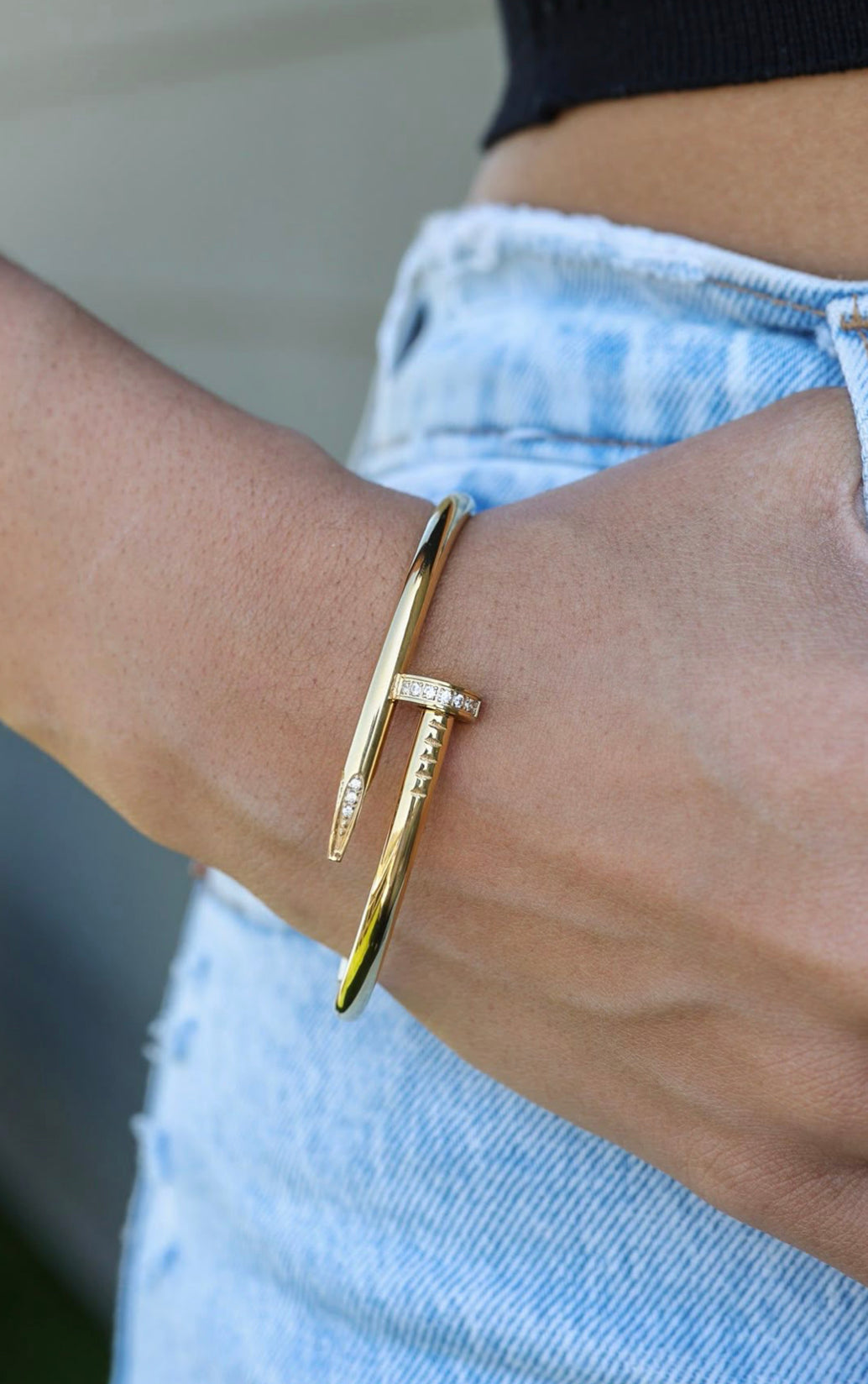 Nail Zircon Bracelet