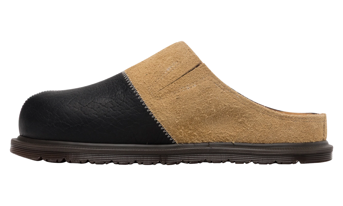 San Patchwork Leather & Nubuck Mules "Butterscotch / Dark Brown" 43200960