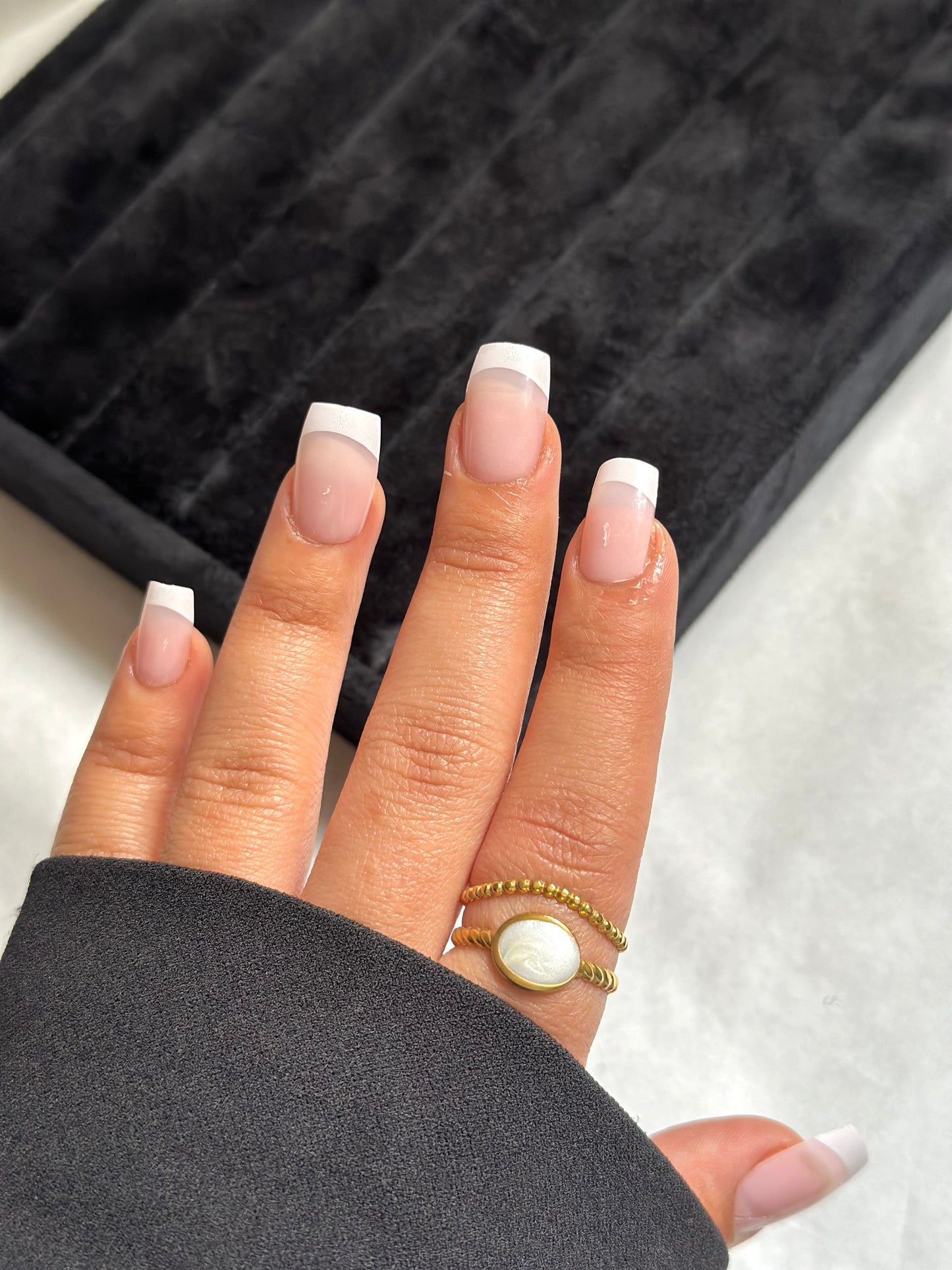 Oval White Ring