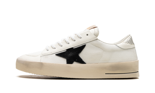 STARDAN NET UPPER SHINY LEATHER TOE AND HEEL SUEDE STAR "WHITE BLACK" GMF00328.F003028.10283