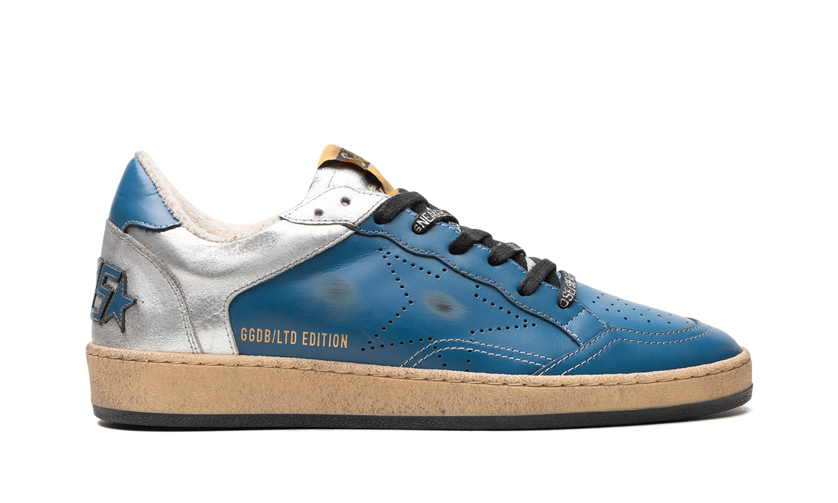 BALL STAR SHINY LEATHER AND LAMINATED UPPER SHINY LEATHER TOE TONGUE AND HEEL LAMINATED SPUR SKATE S "BLUE IVORY" GMF00515.F004377.50768
