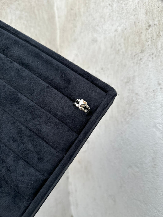 Bubble Heart Silver Ring