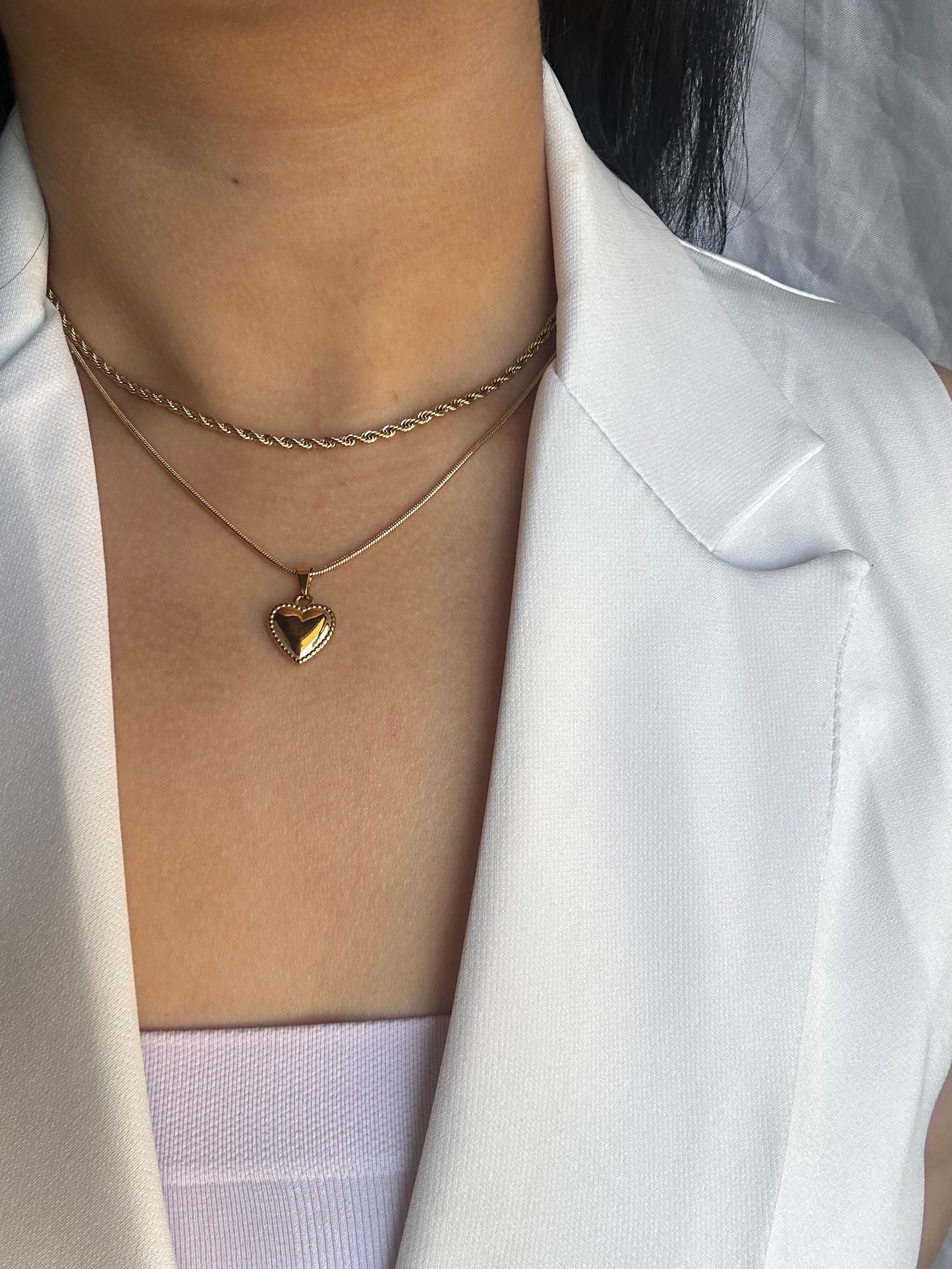 Heart Necklace Set