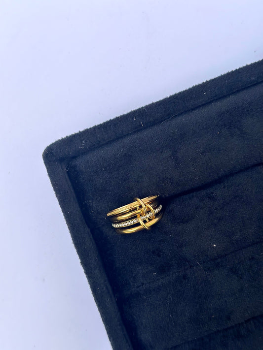 Four sparkling stack Ring