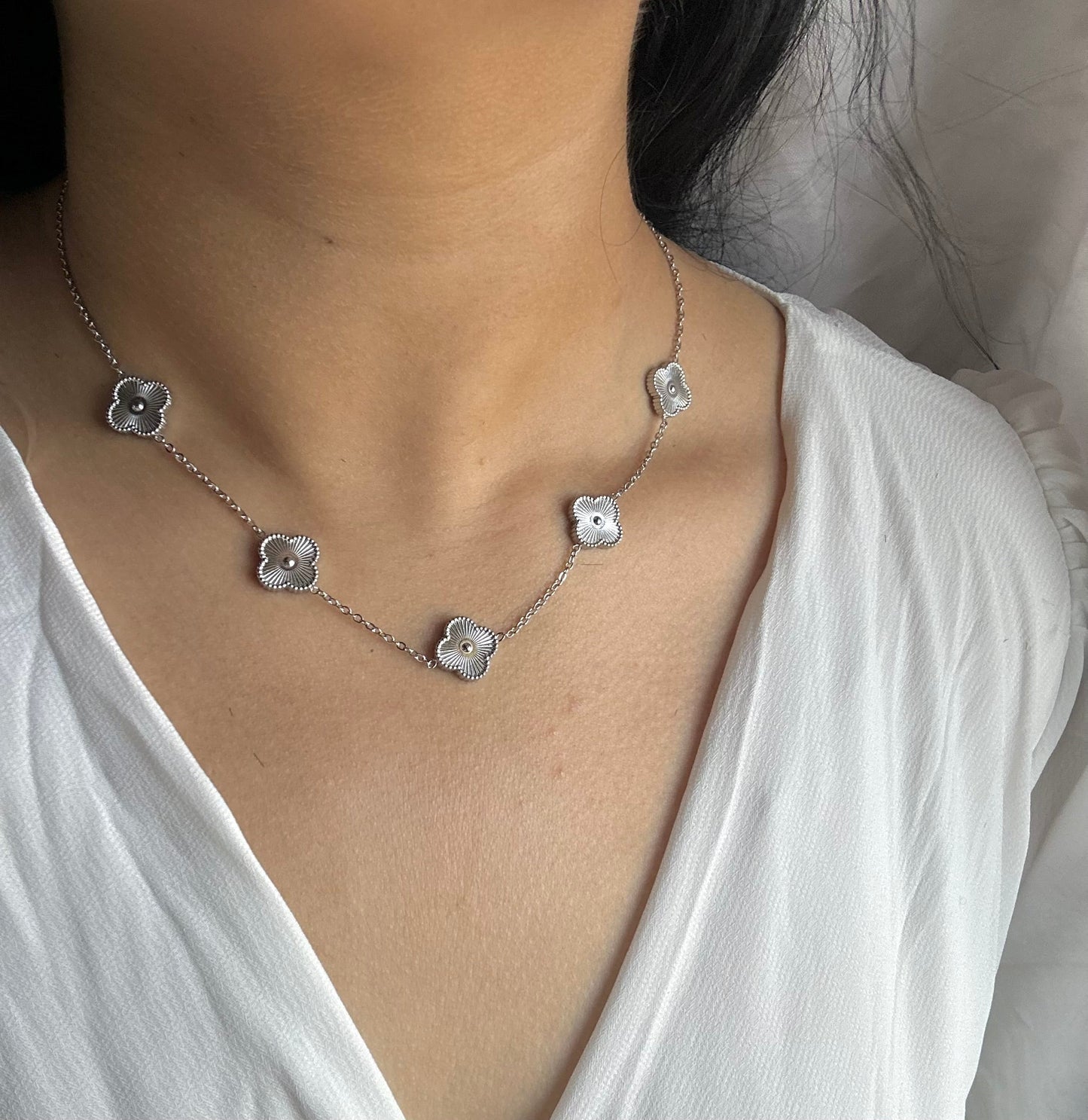 Silver Vancleef Necklace