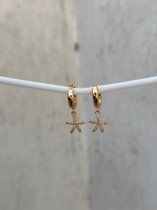Starfish Drop Hoop