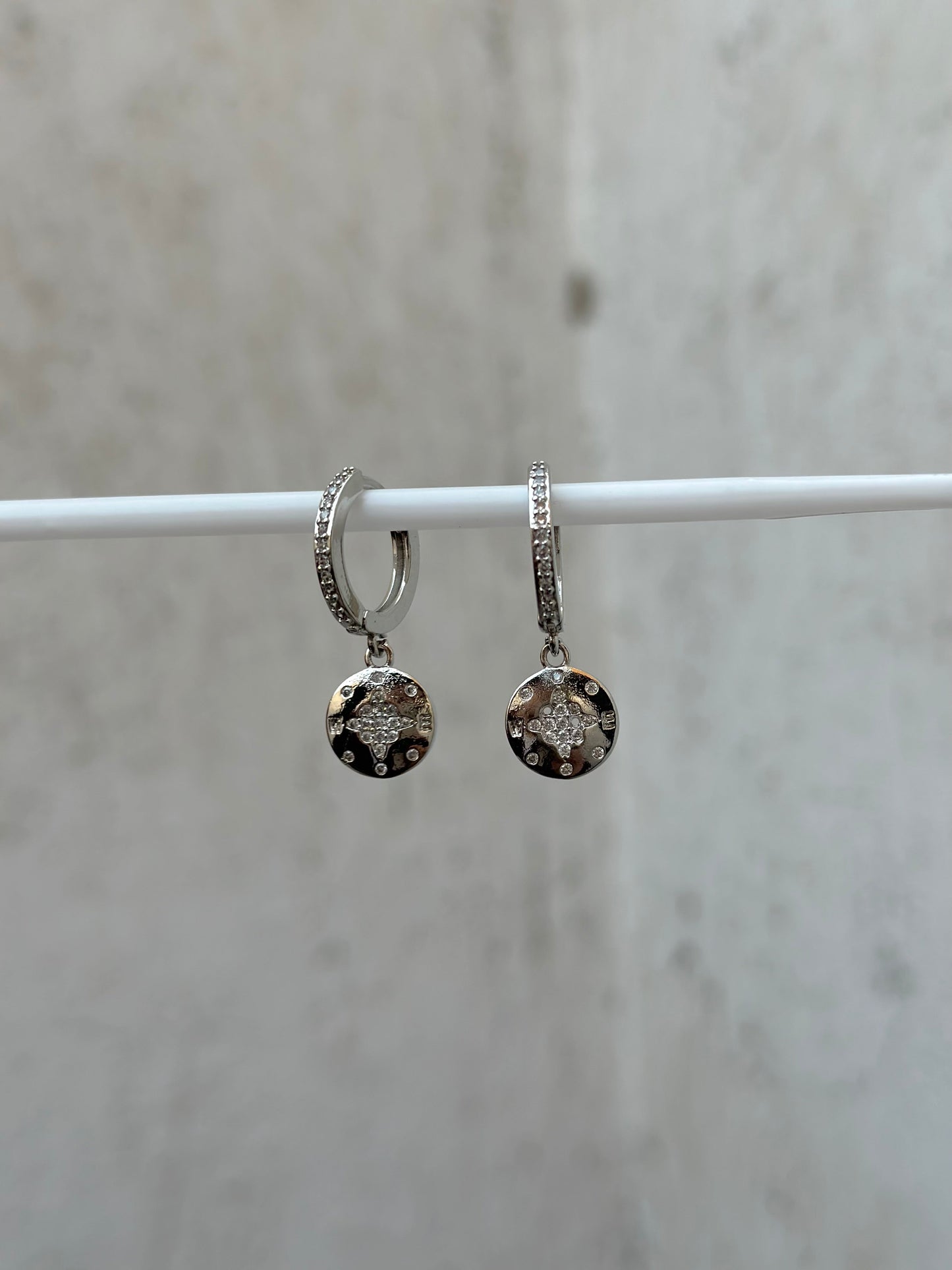 Bosla Silver Drop Hoop