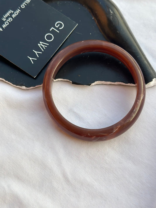 Brownie Circle Acrylic Bangle
