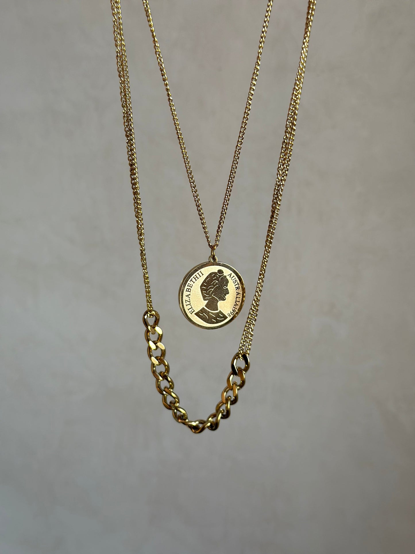 Two Layers Coin Necklace