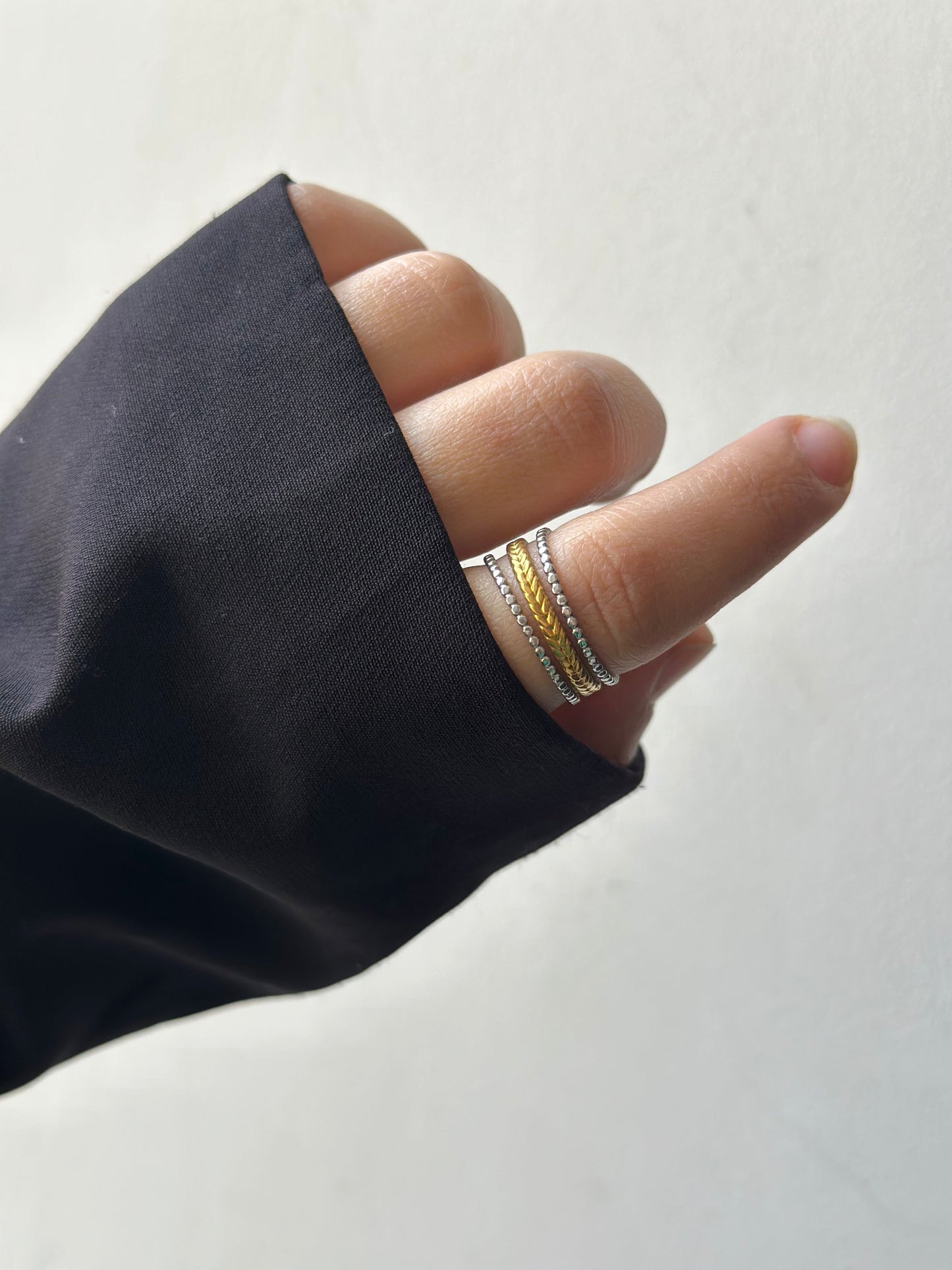 Trio Silver x Gold Ring