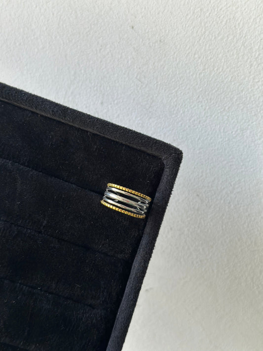 Lines Silver x Gold Ring