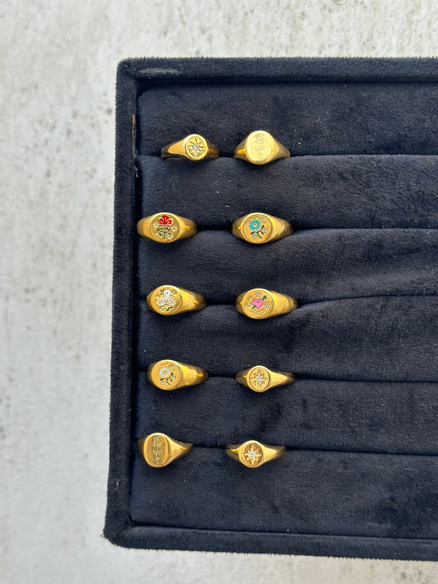 Colored Pinky rings