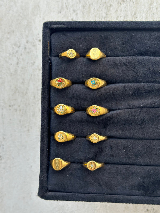 Colored Pinky rings