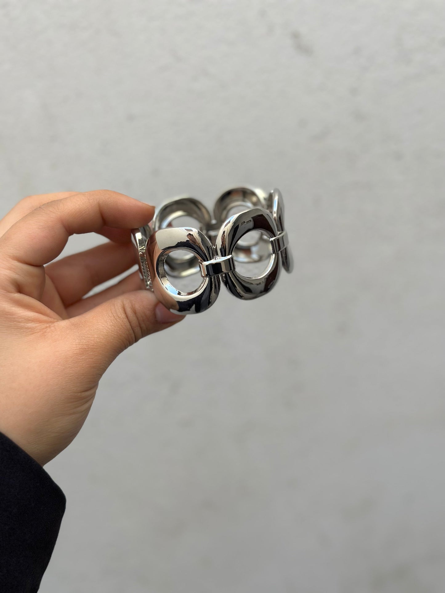 Circles Silver Bangle