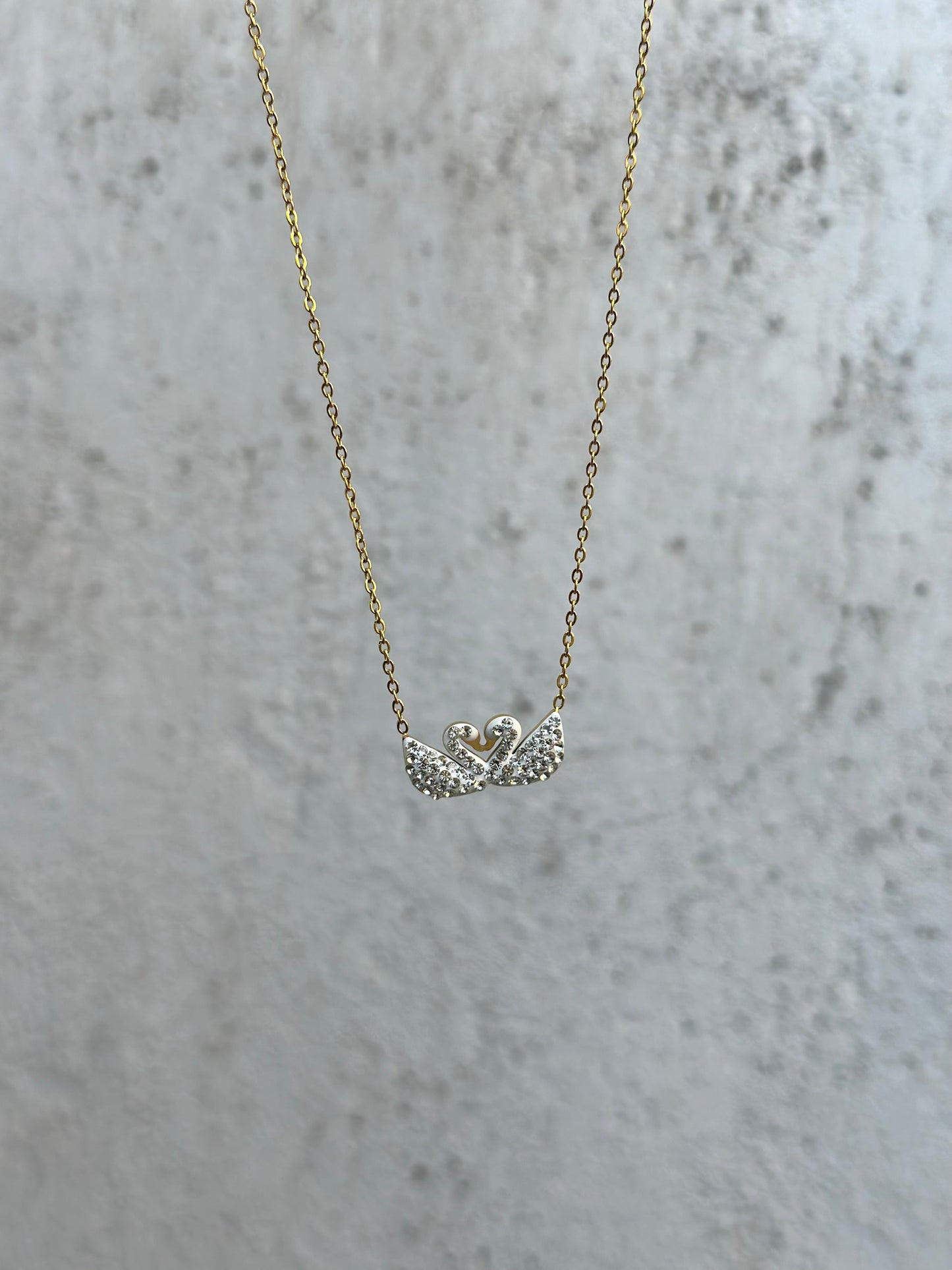 Two Swans Love Necklace