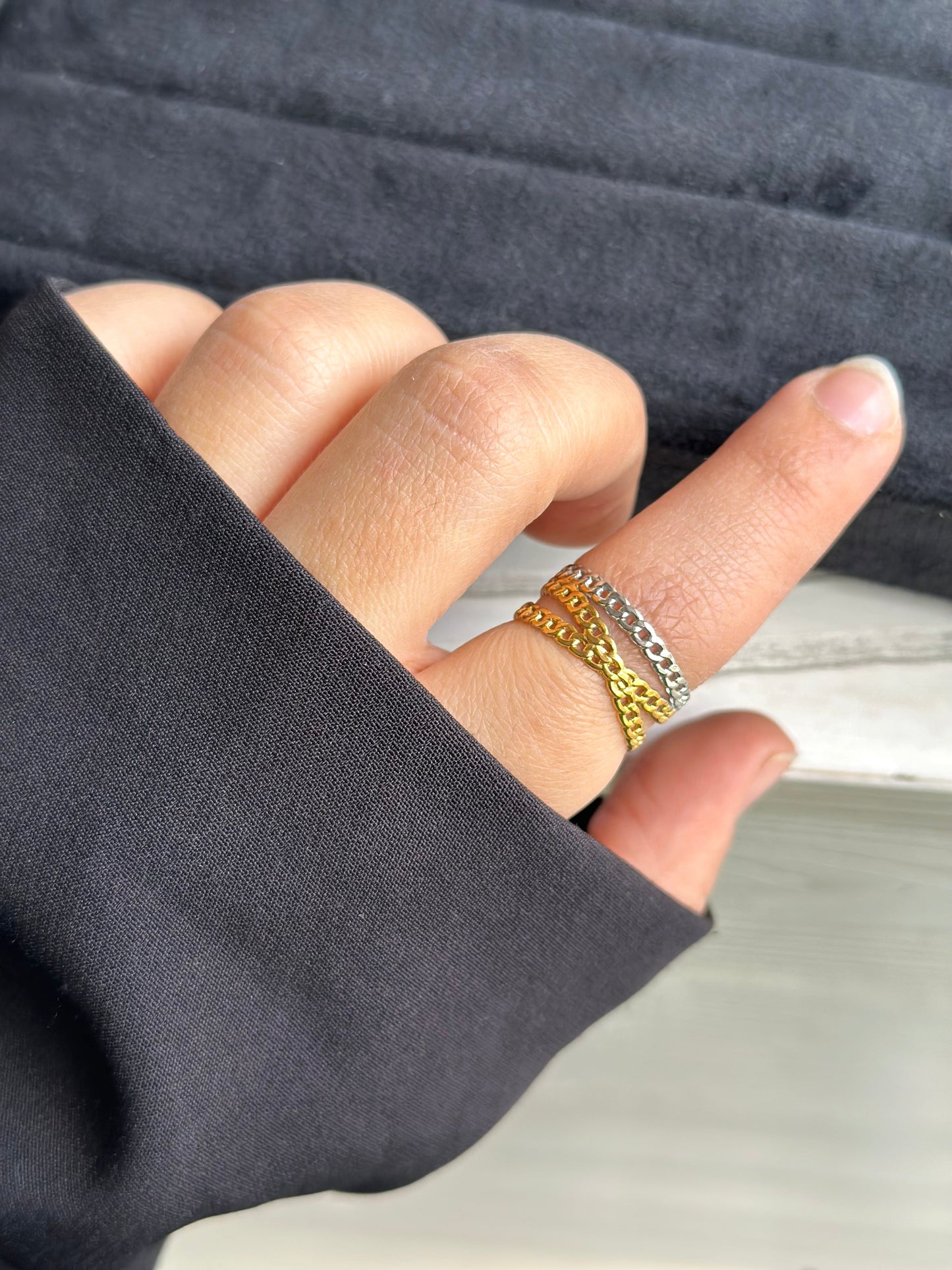 Chain Silver X Gold Ring