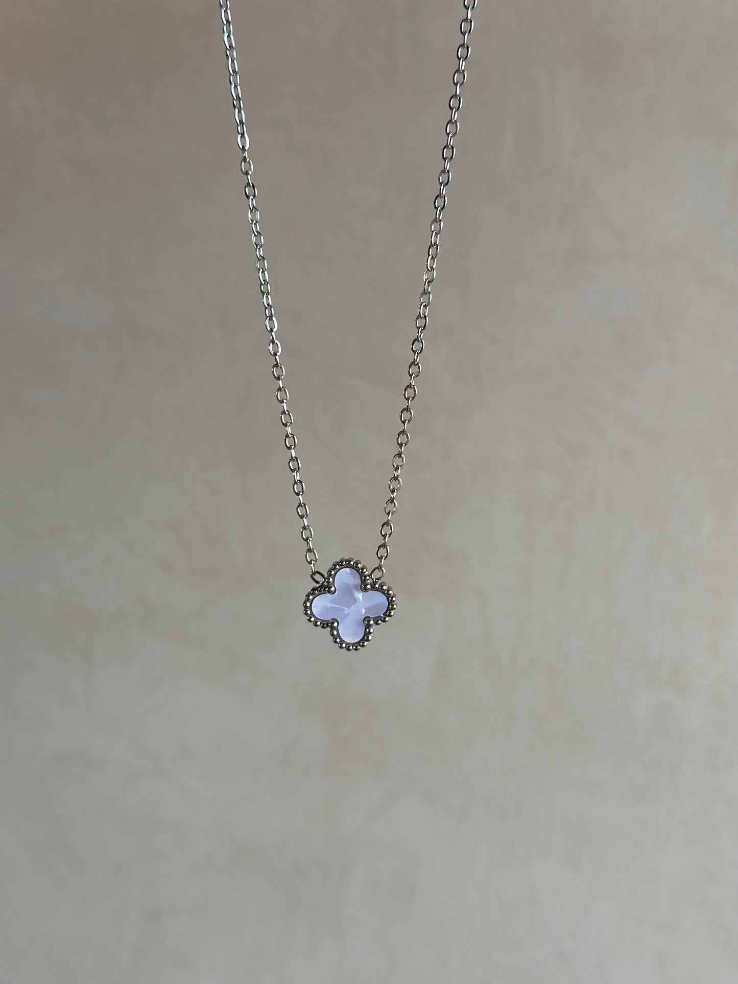 Double sided Vancleef Silver Necklace
