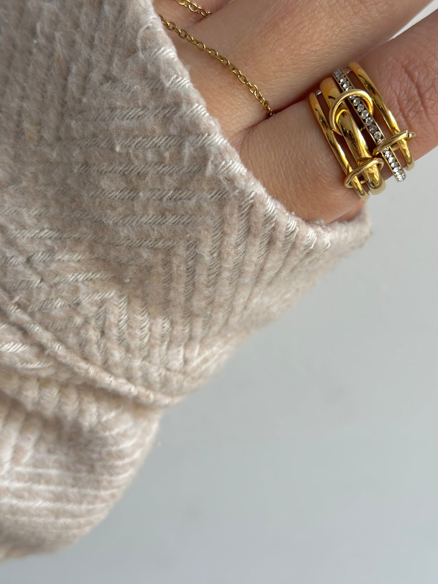 Four Gold Stack Ring