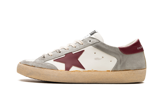 SUPER-STAR PENSTAR LEATHER AND SUEDE UPPER LEATHER STAR AND HEEL "WHITE ICE BORDEAUX" GMF00108.F005074.11633