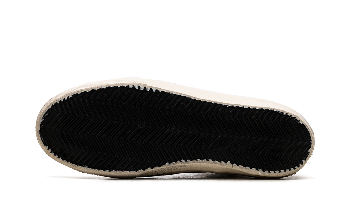 Slide LAB "White leather with star and flash in brown suede" GMF00115 F006459 10283