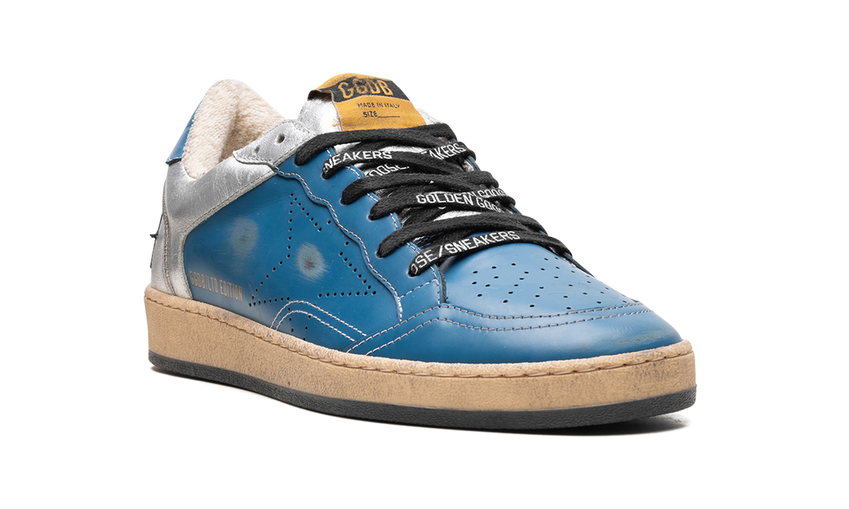 BALL STAR SHINY LEATHER AND LAMINATED UPPER SHINY LEATHER TOE TONGUE AND HEEL LAMINATED SPUR SKATE S "BLUE IVORY" GMF00515.F004377.50768