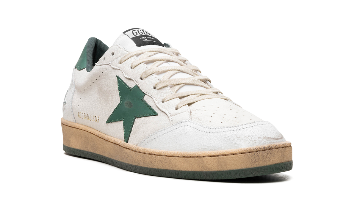 BALLSTAR NAPPA UPPER MATT LEATHER STAR CRACK TOE "WHITE GREEN" GMF00117.F000325.10502