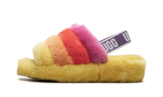 Fluff Yeah Slide WMNS "Rainbow Yellow" 1097169 PRYW