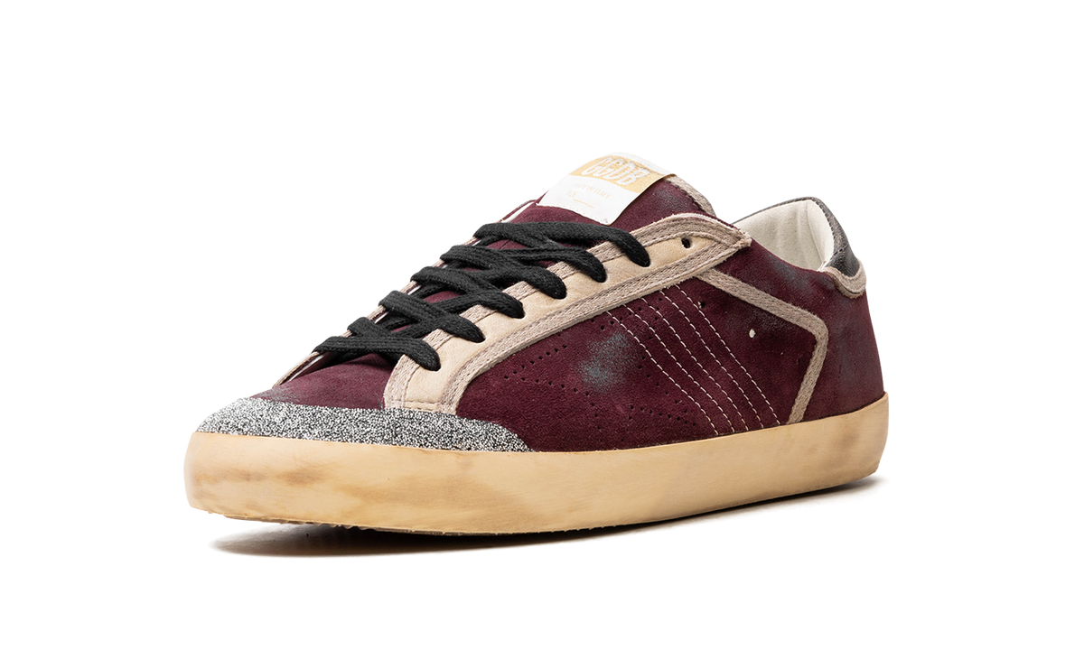 SUPER-STAR PENSTAR SUEDE UPPER CRYSTAL PENSTAR SKATE STAR VINTAGE LEATHER HEEL SIGNATURE FOXING "WINE RED BLACK" GMF00172.F004363.40448