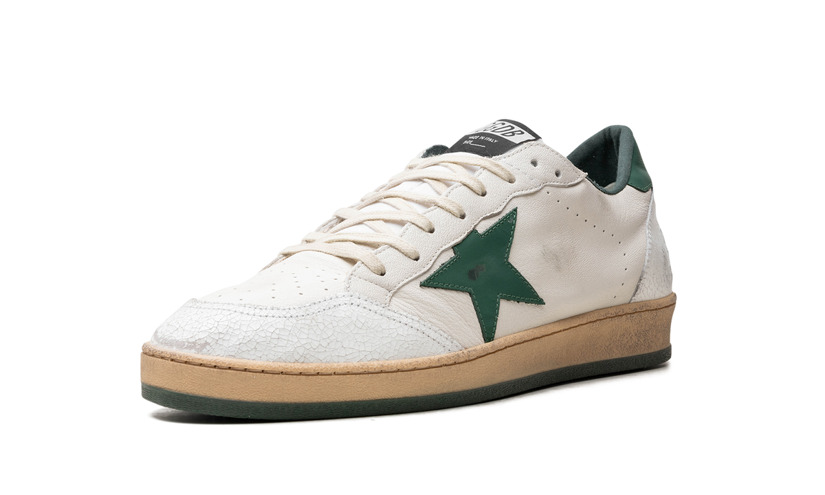 BALLSTAR NAPPA UPPER MATT LEATHER STAR CRACK TOE "WHITE GREEN" GMF00117.F000325.10502